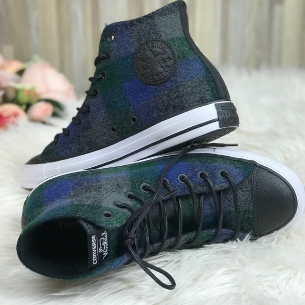 Converse&Woolrich Ctas HI Almost Black W AUTHENTIC - Picture 3 of 8